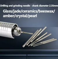 1pcs Outils de sculpture en jade 0.4-3mm Foret à pointe diamantée 2.35mm Tige pour carrelage Bijoux Verre Forets a Aiguille