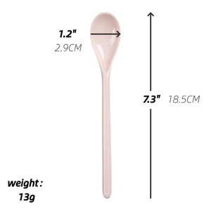 Ensemble de cuillères à œufs en mélamine à long manche, couleur <span class=keywords><strong>bonbon</strong></span>, pour mélanger le café <span class=keywords><strong>au</strong></span> lait, vente chaude transfrontalière - Product Image 6
