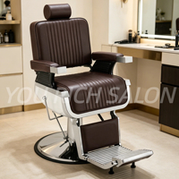 Fauteuil de Barbier Inclinable Moderne, Chaise Pliante Portable Robuste en Cuir PU, Mobilier de Salon pour Barbier