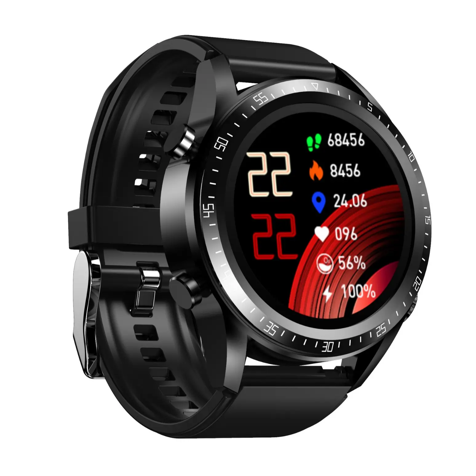 Schlussverkauf 2 in 1 Smart Watch mit kabellosen Ohrhörer Herzfrequenzmesser Fitness Tracker Anruf t800 smartwatch