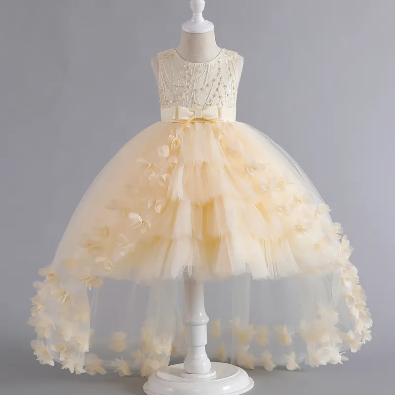 Vêtements pour enfants personnalisés robe de soirée d'anniversaire de mariage pour enfants robe de bal smoking princesse robes à fleurs pour filles