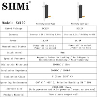 Serrure Intelligente SHMI SM120 à Signal Magnétique pour Petite Porte avec Contrôle Anti-Effraction, Déverrouillage par Clé et Mot de Passe, Haute Sécurité