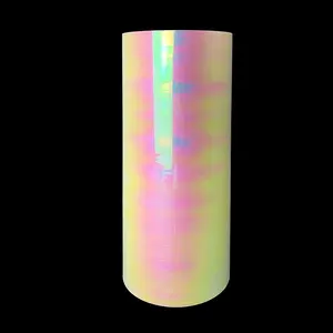 Filme iridescente holográfica 3d de cores diferentes