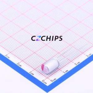 ตัวเก็บประจุแบบแข็ง ULR827M07E09RR แบบ Through Hole (THT), ขนาด D6.3xL9 มม. 820uF 20% 7.5V 4.7A 100kHz - Product Image 1