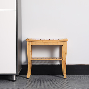 <b>Bamboo</b> <b>Stool</b> 47.5x25.2x46 Cm Minimalist Design Home <b>Stool</b> And Ottoman Square Shape Natural <b>Bamboo</b> Material - Product Image 4