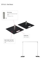 Support de poteau réglable robuste de 7 à 12 pieds pour décorations de mariage Support de tuyau et support de toile de fond drapé