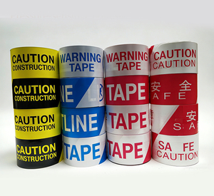 Ruban de signalisation de sécurité jetable en PE haute visibilité, bande de précaution pour le contrôle des foules, impression numérique personnalisable, adhésif - Product Image 6