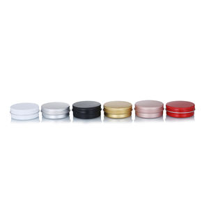 Bougies rondes réutilisables 10ml-250ml de qualité alimentaire bonbons cafetière cosmétique crème pour le visage <span class=keywords><strong>parfum</strong></span> bougie aluminium métal boîtes - Product Image 6