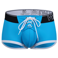 Short de bain personnalisé pour homme grande taille, couleur unie, imprimé graphique, cordon de serrage réglable, taille basse, sans bretelles
