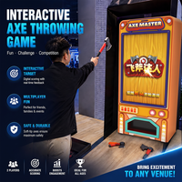 Machine d'arcade interactive de lancer de hache avec notation numérique, jeu de hache multijoueur sécurisé pour centre de jeux, bar, centre commercial, lieu familial