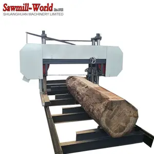 大型带锯机mj1200卧式锯木机mj2500，用于非洲硬木