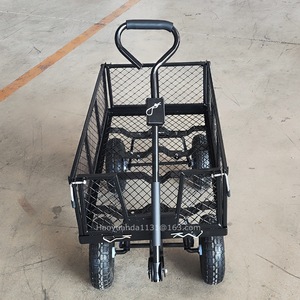 Chariot utilitaire en métal robuste OEM, 1110x520x1015mm, 4 roues, pliable, chariot à outils, chariot de jardin extérieur - Product Image 2