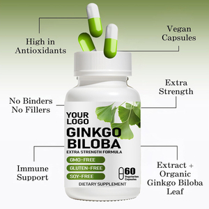 OEM/ODM Etiqueta Privada 125mg por porción Ginkgo Biloba Extra compatible con la función cerebral memoria energética y rendimiento máximo - Product Image 5