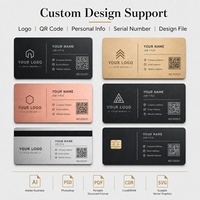 Individuelle Blanko-Metallkarten Großhandel 304 Edelstahl Visitenkarten Cartao Visita Tarjeta Metalica OEM