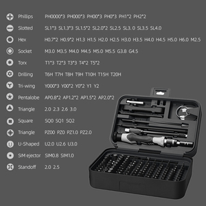 Bộ tua vít đa năng 132 trong 1, bộ dụng cụ sửa chữa, đầu vít Phillips, đầu vít lỗ, đầu vít chính xác - Product Image 2