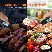 Termometer Digital makanan memasak dapur, tahan air untuk produk dapur panggangan BBQ