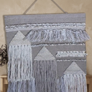 Decorative Traditional Knotted Furry Thread Hand Woven Durable Washable Macrame Wall <b>Hanging</b> Abstract Geometric Pattern - Product Image 5