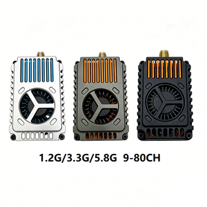 1.2G/3.3G/5.8G FPV Video Transmitter 10W 15W 9-80CH Analog VTX with MMCX Antenna for <b>Drones</b> <b>Accessories</b> Aluminum Body - Product Image 3
