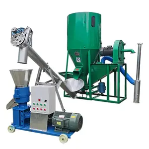 High quality chicken pig cattle feed pellet machine / complete animal feed production line / animal feed processing plant