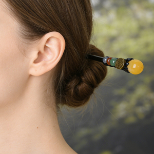 Fermacapelli Artigianale Fai-da-Te con Pietre Curative in Cristallo, Bacchetta Magica dei Dodici Segni Zodiacali - Product Image 4