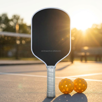 Raket Pickleball Berkualitas Tinggi yang Dapat Disesuaikan, Serat Karbon T800 16mm, Kontrol Daya untuk Latihan & Hiburan, Siap Kirim