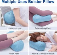 Oreiller en forme de tube en microfibre ultra-douce, oreiller de voyage en microbilles de polystyrène, vente en gros