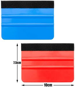 Outils de teinture de vitres en vinyle de <span class=keywords><strong>voiture</strong></span>, 4 pièces, raclette durable, en <span class=keywords><strong>feutre</strong></span> noir, pour emballage, en film vinylique - Product Image 4