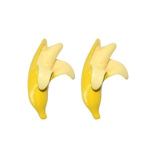 Cabujones de plátano pelado de 32 mm, bonitos plátanos de resina epoxi, frutas 3D ecológicas, diseño de hadas budistas para accesorios de casa de muñecas y slime - Product Image 5