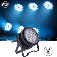 54 projecteurs LED PAR étanches 3W RGBW 4-en-1 IP65 180W DMX512 silencieux sans ventilateur pour éclairage de scène extérieur et spectacles