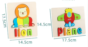 Rompecabezas de Madera 3D con Letras del Alfabeto y Animales, Juguete Educativo para Niños de 14 Años en Adelante, con Menos de 50 Piezas, Popular en 2022 - Product Image 6