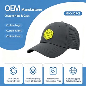 Blank logo Baseball 6 7-panel Non-<b>waterproof</b> Snapback Laser Hole Custom Trenches Hydro <b>Waterproof</b> Cap <b>Hat</b> - Product Image 1