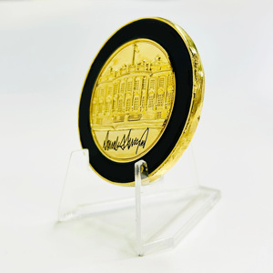 Thấp moq bền nghệ thuật <span class=keywords><strong>3D</strong></span> kim loại tiền xu tùy chỉnh vàng mạ nổi xây dựng thiết kế thách thức tiền xu cho lưu niệm - Product Image 6