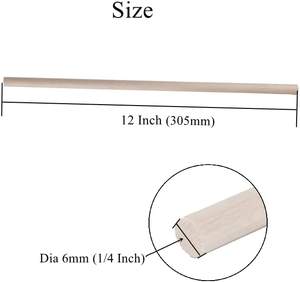 Bâtons de bois ronds <span class=keywords><strong>en</strong></span> bois naturel inachevé, <span class=keywords><strong>balsa</strong></span> décoratif de haute qualité de 5mm, nouvelles arrivées - Product Image 4