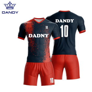 Baju Sepak Bola Jersey Pria, Baju Seragam Latihan Desain Baru Kustom Cepat Kering - Product Image 1