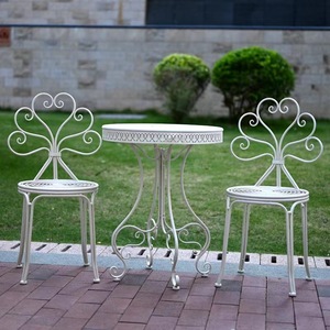 Ensemble <span class=keywords><strong>de</strong></span> <span class=keywords><strong>jardin</strong></span> extérieur en <span class=keywords><strong>fer</strong></span> <span class=keywords><strong>forgé</strong></span> <span class=keywords><strong>de</strong></span> style pastoral américain Table durable Chaise Balcon Support décoratif Vieux pot <span class=keywords><strong>de</strong></span> fleurs pour parcs - Product Image 6