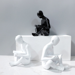 Witt stile moderno decorazione in resina artigianato studio decorazione stile nordico <span class=keywords><strong>personaggi</strong></span> di lettura creativa nuova serie di regali in movimento - Product Image 2