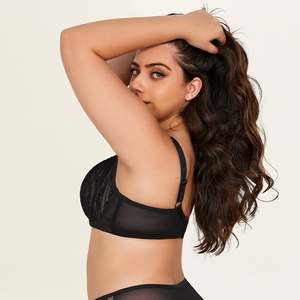 Sujetador push-up Sexy <span class=keywords><strong>de</strong></span> <span class=keywords><strong>talla</strong></span> <span class=keywords><strong>grande</strong></span> para mujer, ropa interior antiflacidez <span class=keywords><strong>de</strong></span> malla transpirable para pechos grandes, sujetador <span class=keywords><strong>de</strong></span> Copa <span class=keywords><strong>grande</strong></span> push-up - Product Image 3