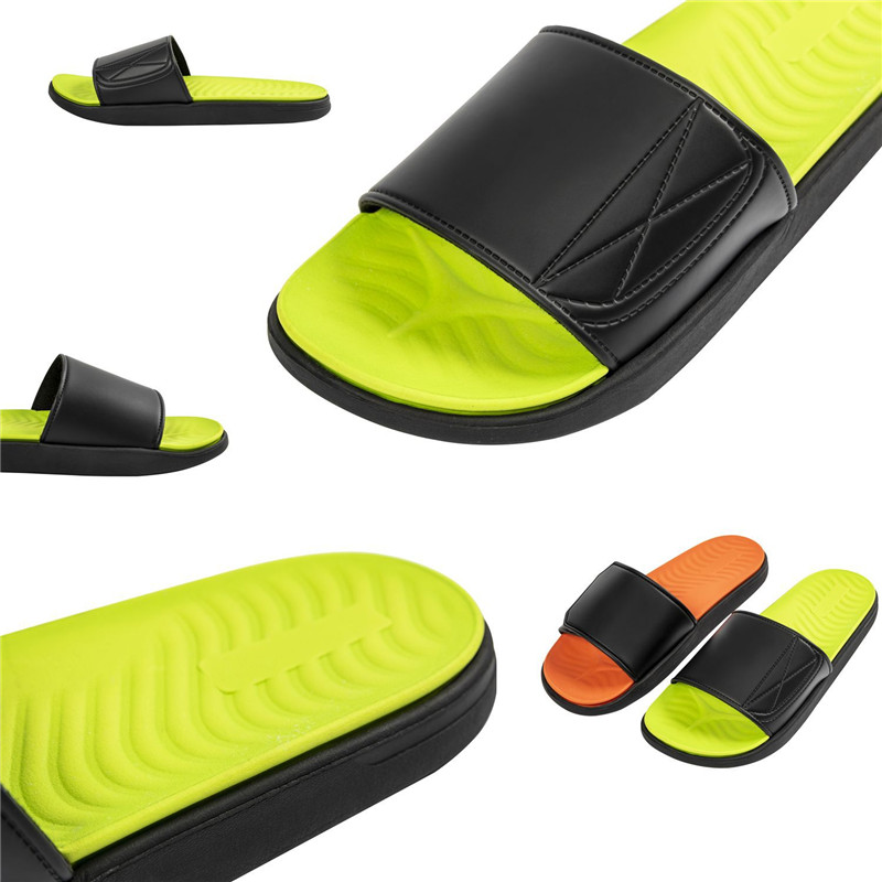 Custom Logo Double Hardness Summer Flat Lettered Sandals Slippers Men