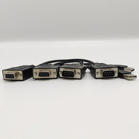Ensamblaje de cable USB de cobre estañado DB9 hembra a DB9 macho para pantalla táctil Computadora industrial Cables y cables industriales