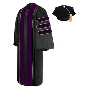 Vente en gros Robe de doctorat haut de gamme pour <span class=keywords><strong>professeur</strong></span> de faculté Diplômés de doctorat Unisexe - Product Image 6