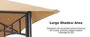 ABCCANOPY Feststehende Pavillons Grillpavillons <span class=keywords><strong>Sonnen</strong></span> & Sichtschutz Solar-Pavillon Pergola pavillon Tuinpaviljoen 3x3 - Product Image 4