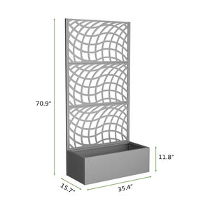 Écrans de confidentialité extérieurs en métal clôturant l'écran de confidentialité de patio autoportant avec des panneaux de clôture de support pour l'extérieur - Product Image 1