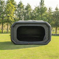 Tente Capsule Spatiale Gonflable 60x260x180cm Montage Rapide Imperméable Abri Gonflable Quatre Saisons Fenêtres à Vue Panoramique Camping Extérieur