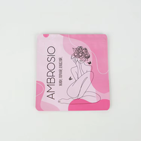 Sachet rose mat personnalisé en gros pour emballage de masques cosmétiques et de soins de la peau, sac en Mylar thermoscellable, pochette plate givrée à fermeture éclair