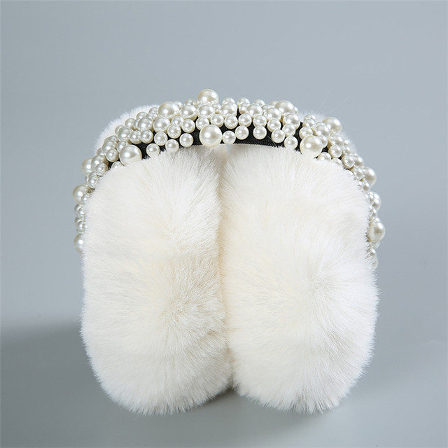 High Quality Keep Warm Women Pearl Fur Earmuffs for Winter 2020