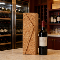 Boîte de Vin en Liège Pliante Sur Mesure Emballage Éco-responsable pour Cadeau Durable Gros