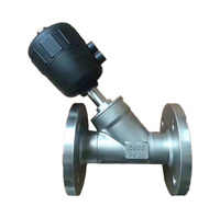 Alibaba gold – vanne de siège d'angle pneumatique en plastique Y CF8 SS BSPT
