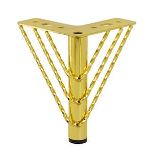 Pieds de canapé et pieds de meuble élégants en acier couleur or sur mesure pour usage hôtelier - Product Image 4