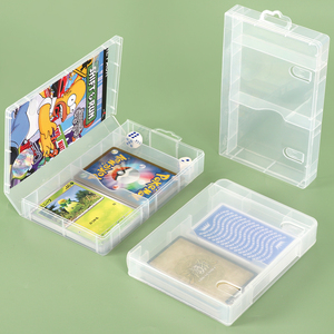 SUNSHING Boîtes transparentes légères pour cartes de poker, boîtes à cartes Uno, supports de jeu transparents, double boîte en plastique pour 2 jeux de cartes à jouer - Product Image 4