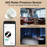 Detector de Presencia Humana ZigBee 24G MmWave, Mini Radar con Sensor de Movimiento, Detección de Temperatura, Humedad y Luz para Tuya Smart Life Zigbee2mqtt